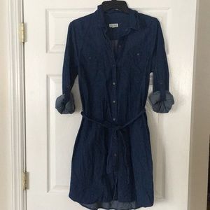 Denim shirt dress